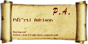 Pártl Adrienn névjegykártya